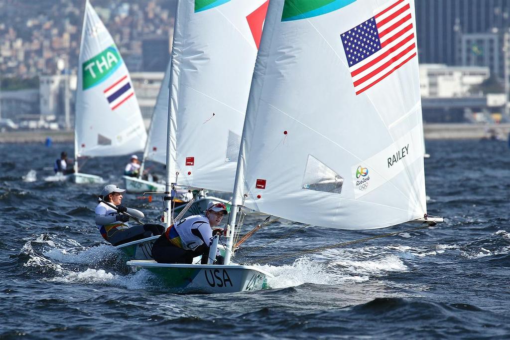 Paige Railey (USA) Laser Radial - Day 2, Race 3, Mark 2 © Richard Gladwell www.photosport.co.nz